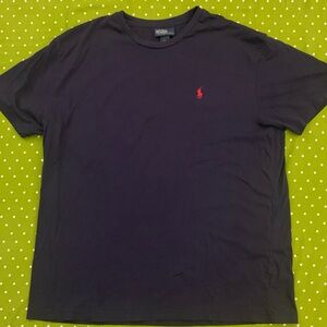 RL POLO SS All Cotton Navy Blue Tee